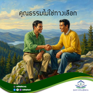 คุณธรรมไม่ใช่ทางเลือก