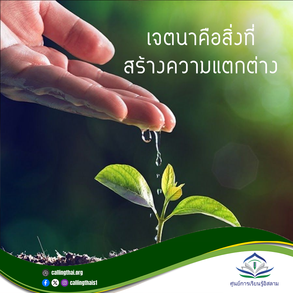 เจตนาคือสิ่งที่สร้างความแตกต่าง