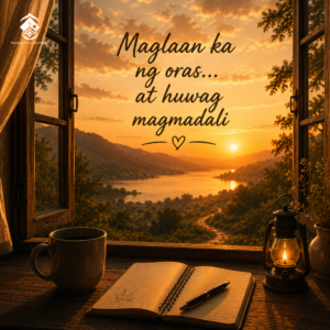 Maglaan ka ng oras… at huwag magmadali