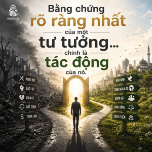 Bằng chứng rõ ràng nhất của một tư tưởng… chính là tác động của nó.